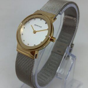 Bering 10126-001 Women's 25mm S/Steel Milanese Mesh Crystal Accent Watch